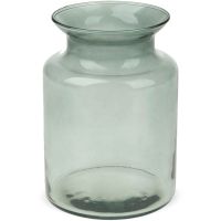 Schöne Vase aus Glas runde Glasvase Wohnzimmer Deko grün Ø 14x20 cm