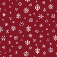 Tischset ORLANDO Platzset Schneeflocken Polyester 1 Stk 30x45 cm - rot weiß