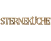 3D Holz Schriftzug STERNEKÜCHE Deko Buchstaben zum Stellen / Hängen 1 Stk 59x8x2 cm