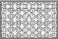 Fußmatte Fußabstreifer DECOR Kacheln Retro Stern grau weiß waschbar 40x60 cm