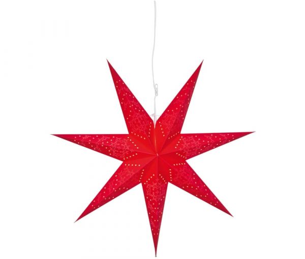 Hängelampen Sterne Papier gestanzte Lochmuster Weihnachtsbeleuchtung rot 2 Größen