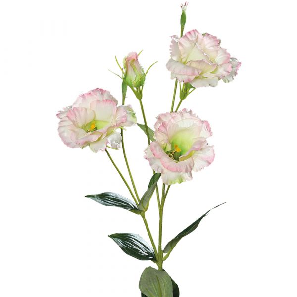 Lysianthus Eustoma künstliche Blüten Knospe Kunstblume 1 Stk weiß-rosa 83 cm