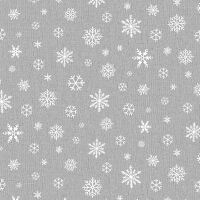 Tischset ORLANDO Platzset Schneeflocken Polyester 1 Stk 30x45 cm - grau weiß