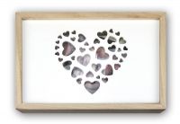 Fotobox Love für Fotos & USB Stick Holz braun weiß 1 Stk 10x15 cm Box 21,5x14,5 cm