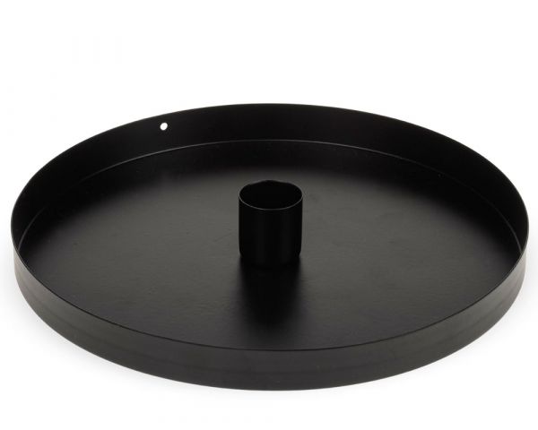 Kerzenhalter für Stabkerzen Teller Kerzenteller Metall schwarz 1 Stk Ø 20x3 cm