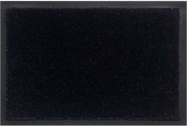 Schmutzfangmatte schmutzabsorbierend Fußmatte Uni einfarbig 60x80 cm - Schwarz