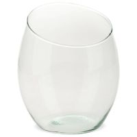 Blumenvase Vase Pflanzgefäß Mundgeblasen Recycling-Glas klar 1 Stk Ø 14x20 cm