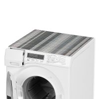 Waschmaschinenauflage Waschmaschine Abdeckung Balken grau zuschneidbar