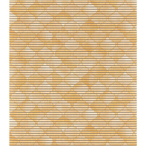 Weichschaum-Bodenbelag NOVA TEX Läufer Fliesen Muster gelb 100 cm
