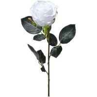 Rose Madame Kunstblume Stielrose Kunstpflanze Blüte 37 cm 1 Stk - weiß
