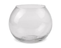 Glasvase Vase Blumenvase Kugelform flacher Boden Glas klar 1 Stk Ø 11x9,5 cm
