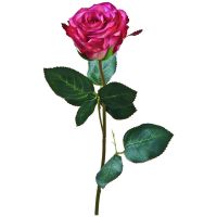 Rose Madame Kunstblume Stielrose Kunstpflanze Blüte 37 cm 1 Stk - pink