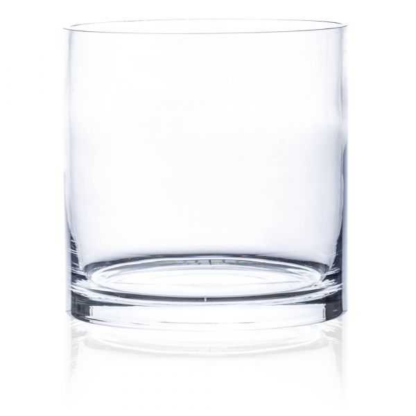 Zylinderförmige Glasvase Glas Vase Cold-Cut Dekoglas klar 1 Stk. Ø15x15 cm