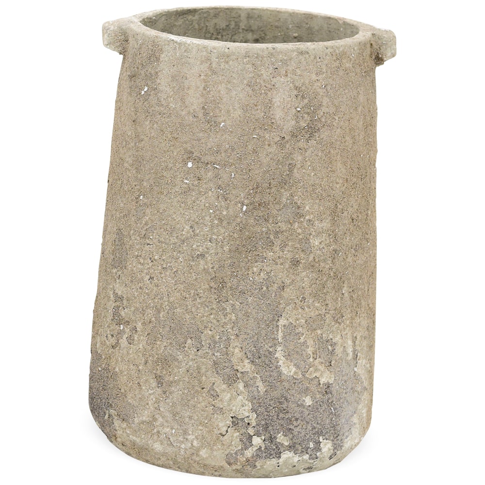 Pflanztopf Tasse klein grau Zement 21 cm massiv Blumentopf Teetasse Steintopf 