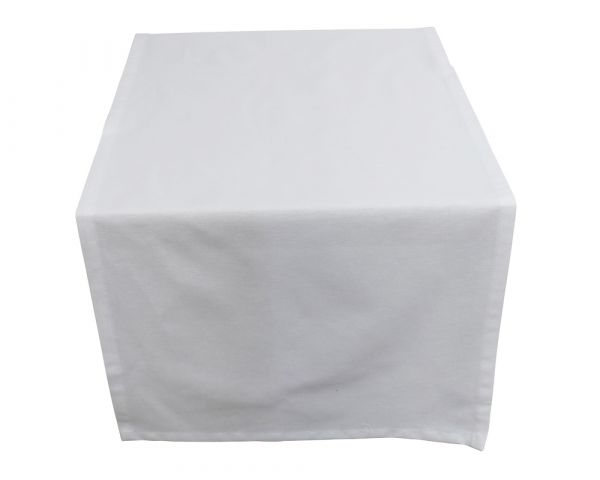 Tischläufer INGRID Mitteldecke einfarbig uni 50x150 cm weiß