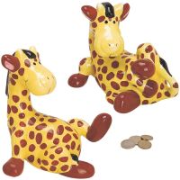 Spardose Giraffe – 2 Ausführungen - Keramik Sparschwein in Box – je 18 cm
