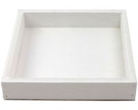 Tablett Dekotablett Serviertablett quadratisch weiß 20x20x3 cm