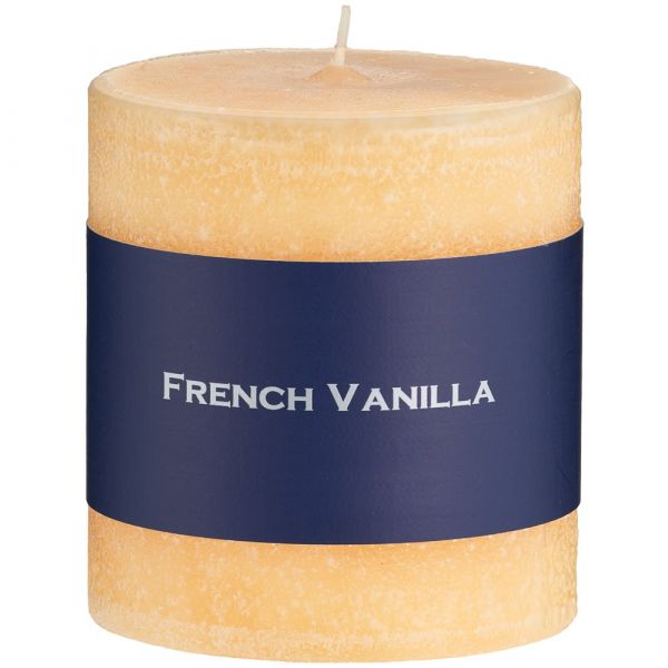 Duftkerze einfarbig ätherische Duftöle uni Ø 7x7,5 cm French Vanilla