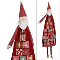 Adventskalender Weihnachtsmann Nikolaus mit Taschen zum Befüllen ca. 120 cm