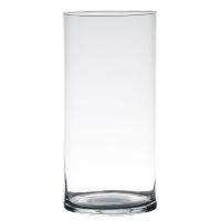 Glas Vase zylinderförmig Dekovase Dekovase Dekoglas klar 1 Stk - Ø 12x25 cm