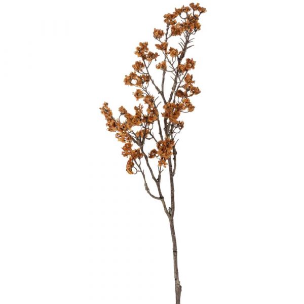 Kunstblume Schleierkraut Kunstpflanze basteln orange Kunststoff 1 Stk 48 cm