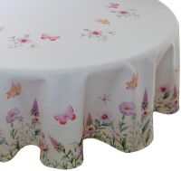 Tischtuch Tischdecke Frühlings & Sommerblumen Druck bunt Tischwäsche Ø 170 cm
