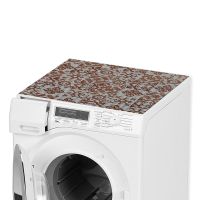 Waschmaschinenauflage Waschmaschine Abdeckung Kachel rot zuschneidbar