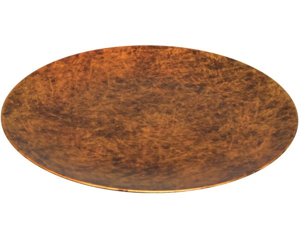 Tablett rund Dekoteller flach Dekotablett Teller Used-Look gold Ø 33x1,2 cm