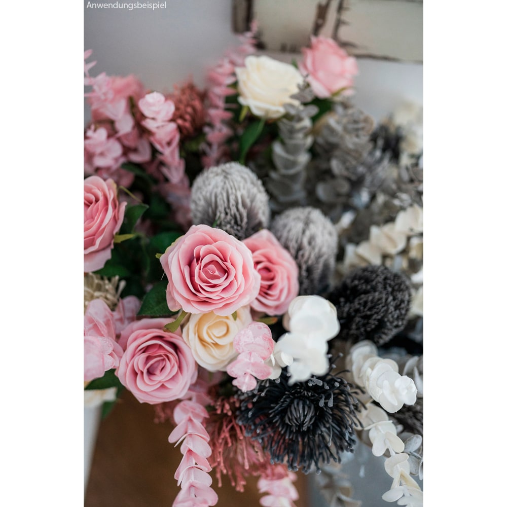 cm Deko Set 65 Kunstblume weiß kaufen in künstliche Rose Schöne 3er
