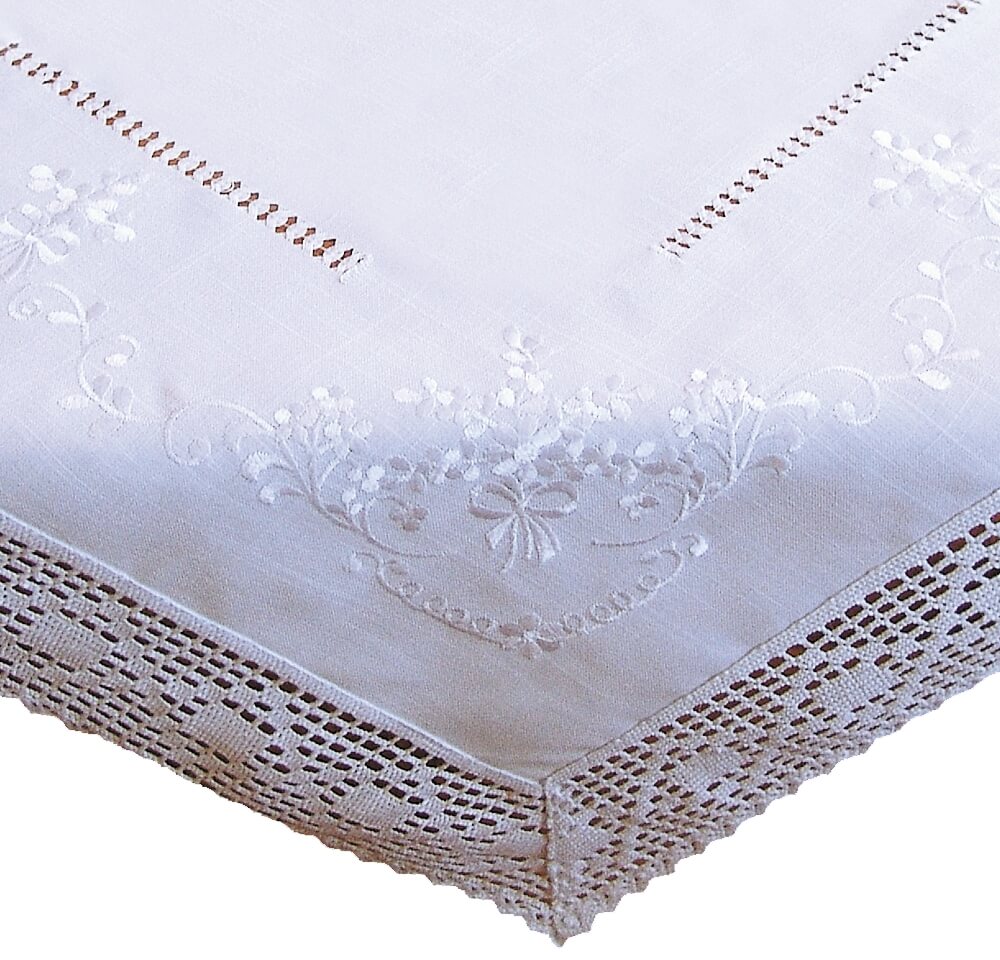 2x Tafeltuch Tischdecke  Tablecloth Baumwolle 130x170 cm   weiß glatt   NEU 
