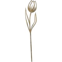 Blumenstecker Tulpe Gartenstecker Rostoptik Metall grau 45 cm