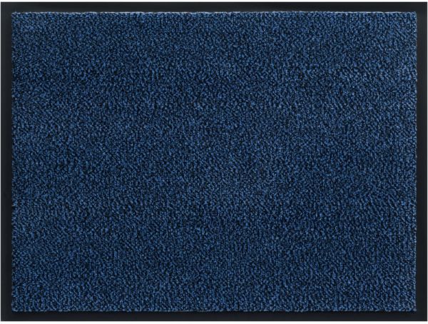 Fußmatte Schmutzfangmatte mit Rand Indoor Uni meliert 40x60 cm - Blau