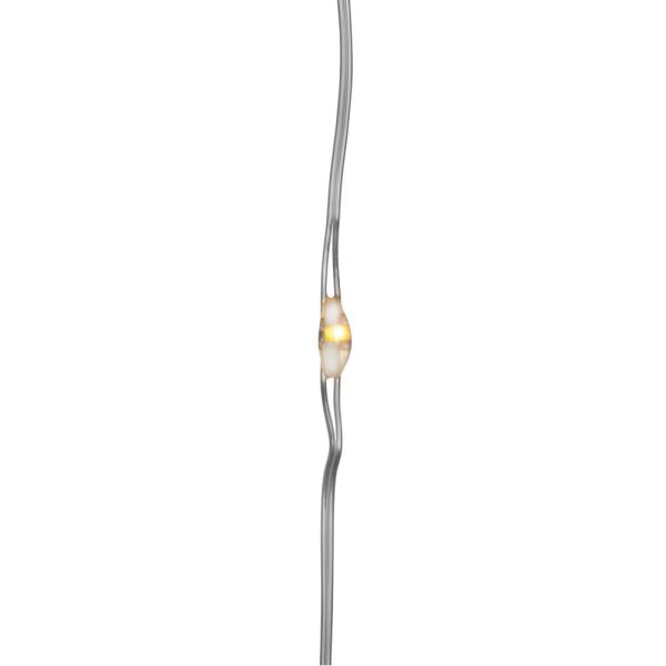LED-Drahtbüschel Lichterbündel Draht warmweiß formbar Batterie silber 43 cm