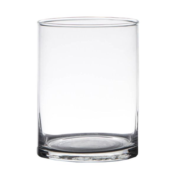 Glas Vase zylinderförmig Glasvase Dekovase Dekoglas klar 1 Stk - Ø 12x15 cm