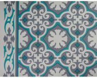 Läufer SOFT VINTAGE Bodenbelag Orient Muster Polyester grau grün 1 Stk 65x100 cm