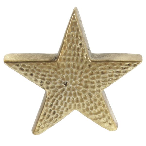 Dekostern zum Stellen Stern Dolomit Prägungen Deko antikgold 12x10,8 cm
