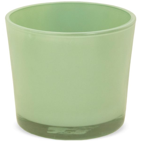 Glas Übertopf Glasvase Pflanztopf Dekoglas konisch mintgrün 1 Stk - Ø 14,5 cm