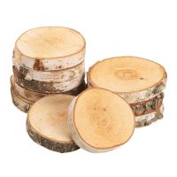Baumscheiben 10 Stk. in 10 - 12 cm für Basteln Dekorieren