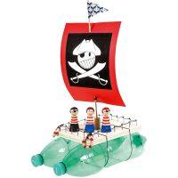 Flaschenboot Katamaran PET Bausatz Kreativset Bastelset Kinder ab 6 Jahre