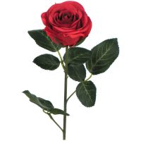 Rose Madame Kunstblume Stielrose Kunstpflanze Blüte 37 cm 1 Stk - rot