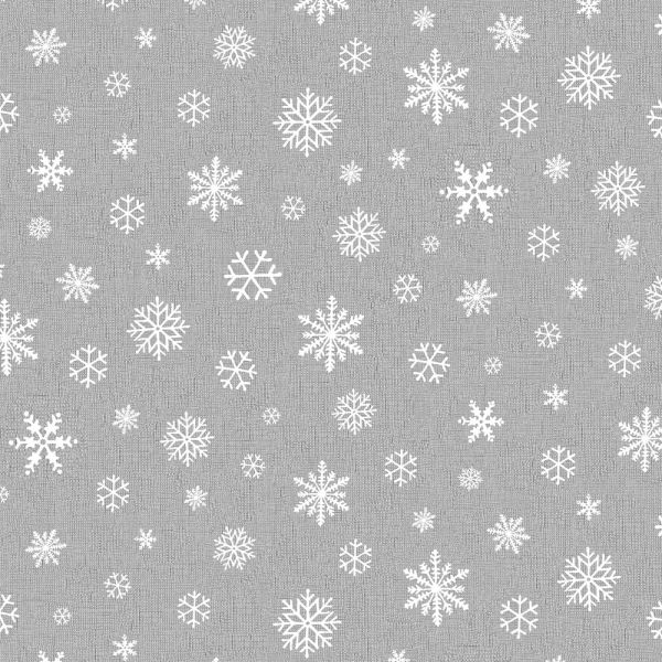 Tischläufer ORLANDO Weihnachten SCHNEEFLOCKEN Polyester 1 Stk 40x150 cm grau weiß