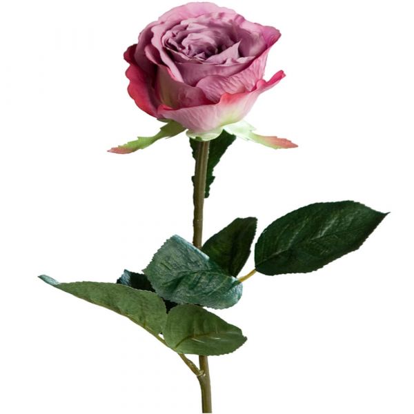Rose Equador Kunstblume Stielrose Kunstpflanze Blüte 51 cm 1 Stk flieder / rosa