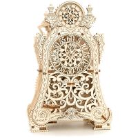 3D Holz Funktionsbausatz Magic Clock Uhr Standuhr Bausatz 21 cm ab 14 Jahre