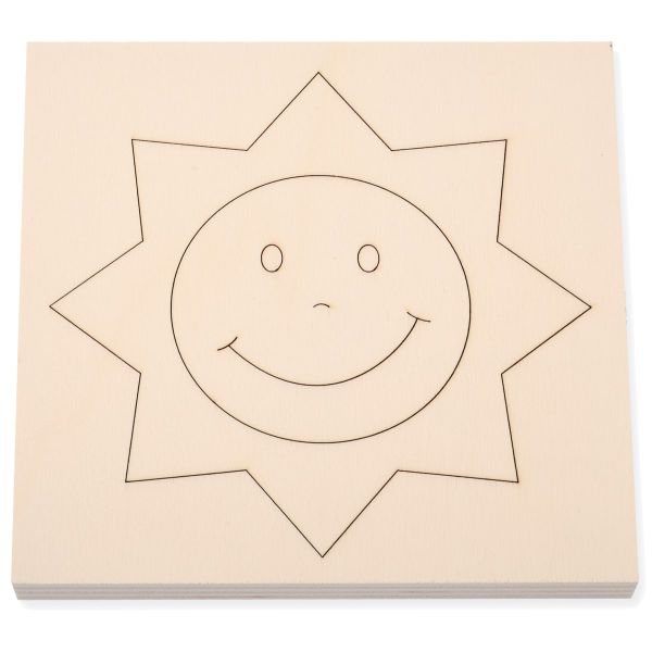 Nagelbild Fadenspannbild Fadengrafik mit Motiv Smiley / Sonne Kinder ab 6 Jahren