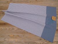 Geschirrtuch Landhaus Premium LINA Textil kariert Bordüre 50x70 cm blau Blau