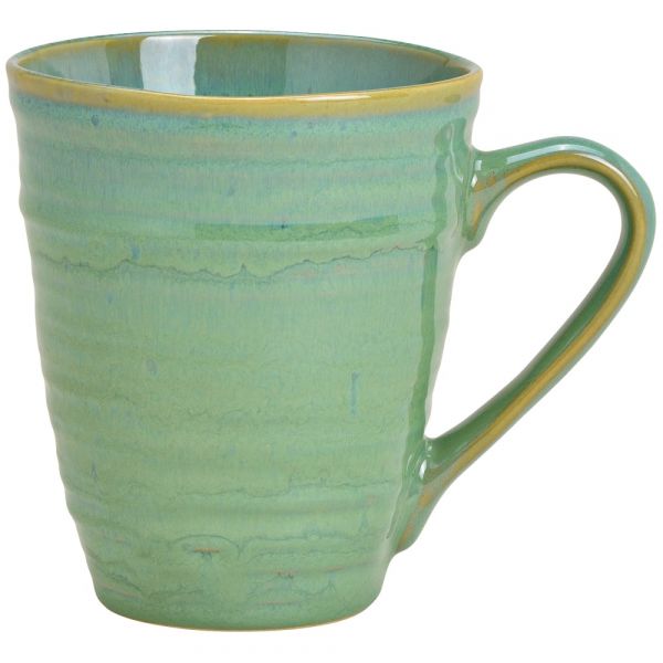 Jumbo Becher Keramikbecher Keramiktasse Steingut grün 1 Stk B-WARE 12 cm