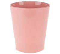Glänzender Orchideentopf mit Steg Übertopf Keramik Ø 13x15 cm 1 Stk rosa