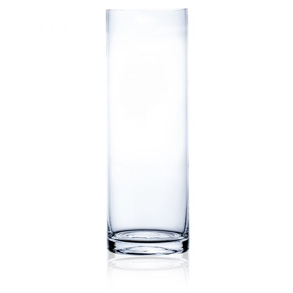 Zylinderförmige Glasvase Glas Vase Cold-Cut Dekoglas klar 1 Stk. Ø10x20 cm