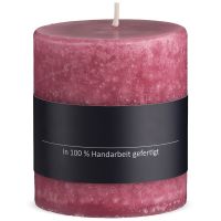 Kerze Stumpenkerze durchgefärbt einfarbig uni Ø 5,5x7,5 cm rosa pink