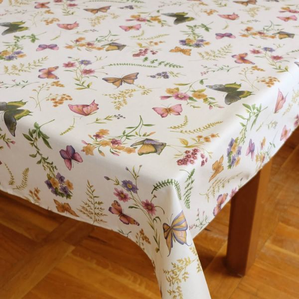 Tischtuch Tischdecke Schmetterlinge Textil Druck bunt Tischwäsche 130x170 cm